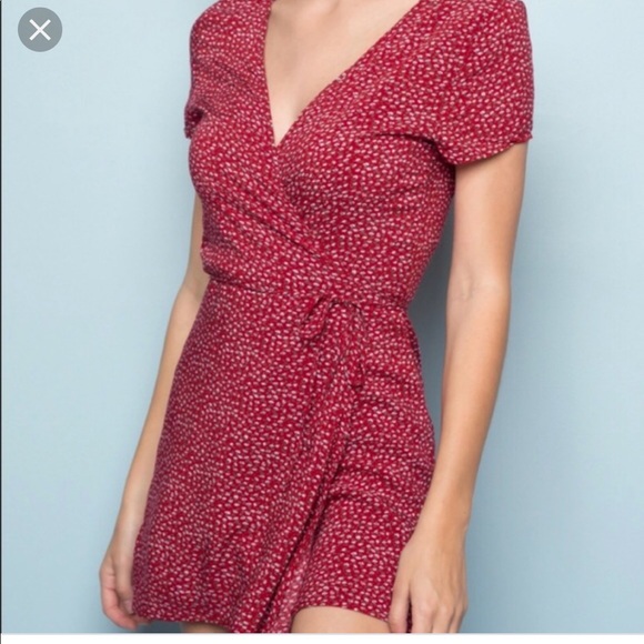 Brandy Melville Dresses & Skirts - Brandy Melville robbie red 🍓 wrap dress
